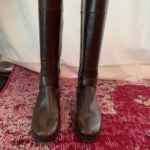 Michael Kors Brown Leather Riding Boots - Size 8